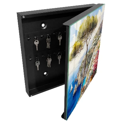 Wall mounted key box Mediterranean landscape