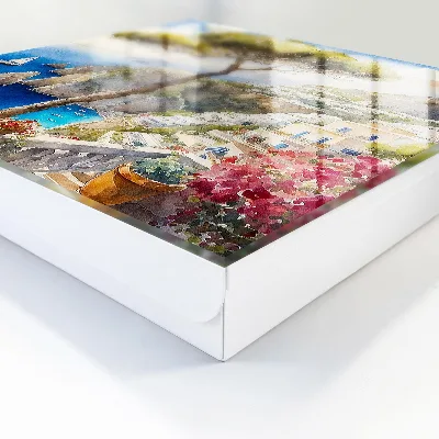 Wall mounted key box Mediterranean landscape