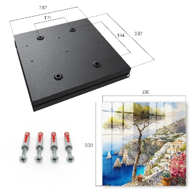 Wall mounted key box Mediterranean landscape