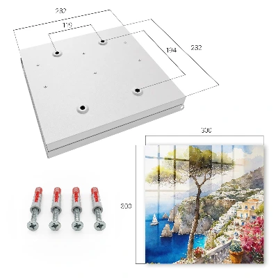 Wall mounted key box Mediterranean landscape