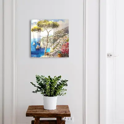 Wall mounted key box Mediterranean landscape