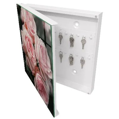 Key cabinet Pink roses