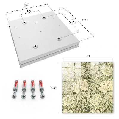 Key box for wall Floral design