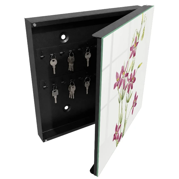 Key cabinet Pink flowers