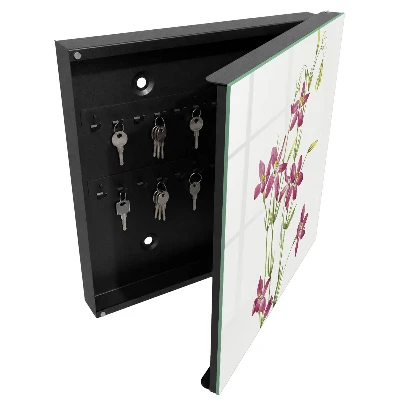 Key cabinet Pink flowers