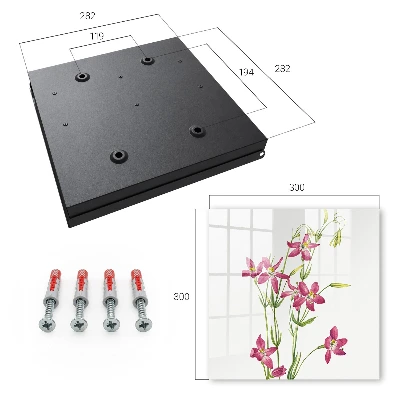 Key cabinet Pink flowers