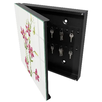 Key cabinet Pink flowers