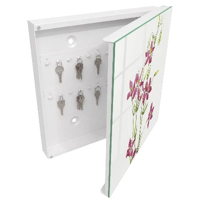 Key cabinet Pink flowers