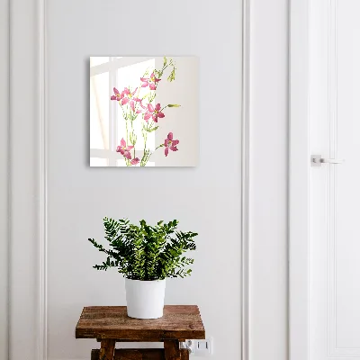 Key cabinet Pink flowers