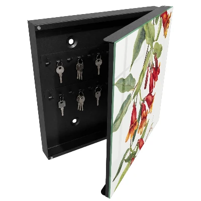 Key box for wall Red flowers