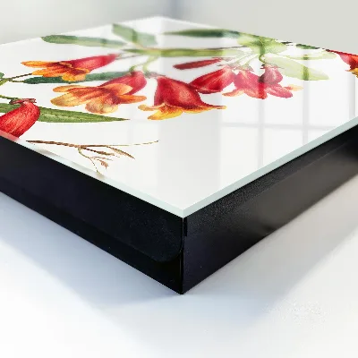 Key box for wall Red flowers
