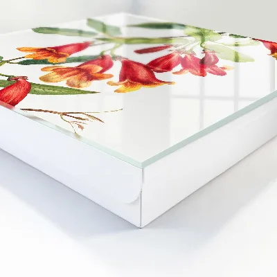 Key box for wall Red flowers