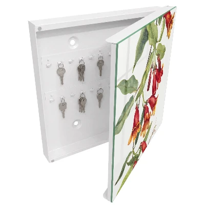 Key box for wall Red flowers