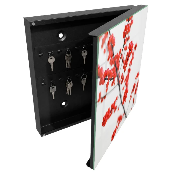 Wall mounted key box Red berries
