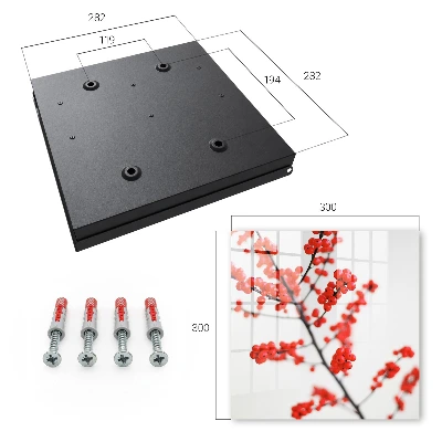Wall mounted key box Red berries