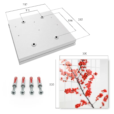 Wall mounted key box Red berries