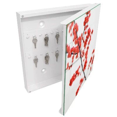 Wall mounted key box Red berries