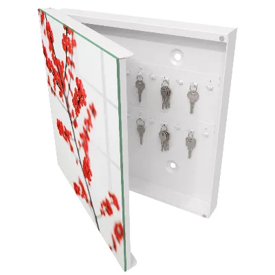 Wall mounted key box Red berries