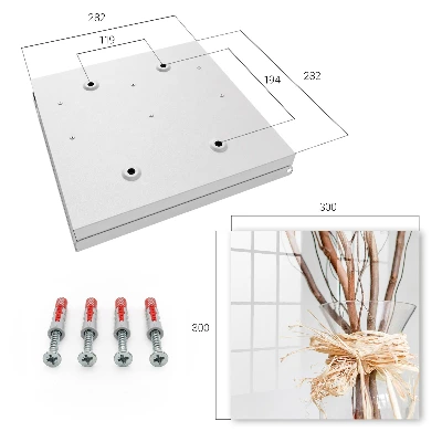 Wall mounted key box Branches in a vase
