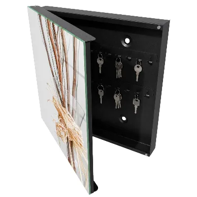 Wall mounted key box Branches in a vase