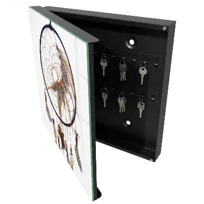 Wall mounted key box Antique talisman