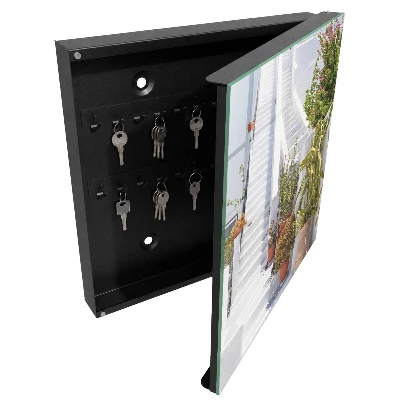 Key cabinet Stairs with plants