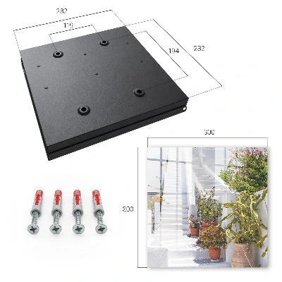 Key cabinet Stairs with plants