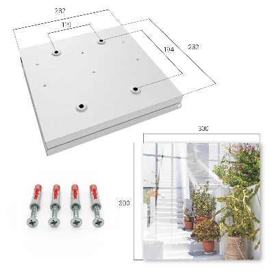 Key cabinet Stairs with plants
