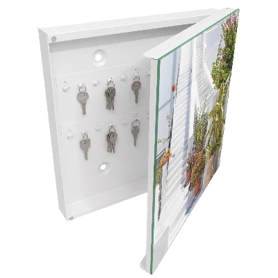 Key cabinet Stairs with plants