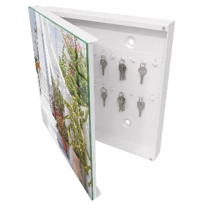 Key cabinet Stairs with plants