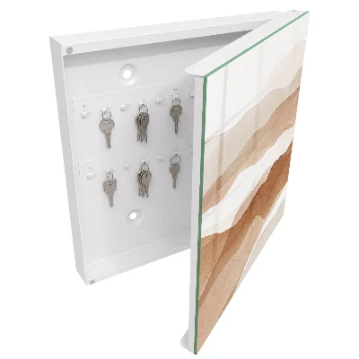 Wall mounted key box Pastel waves