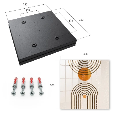 Wall mounted key box Retro geometry