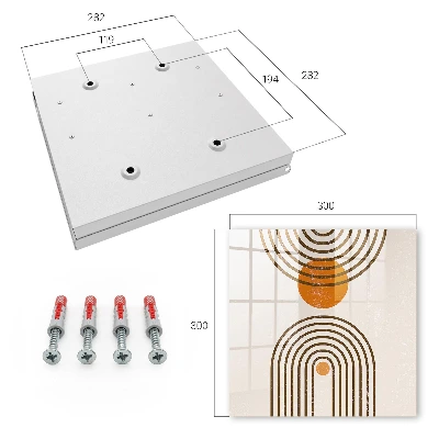 Wall mounted key box Retro geometry