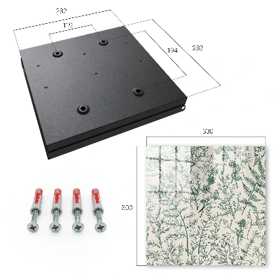 Key box for wall Botanical motifs