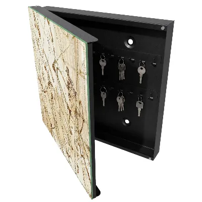 Wall mounted key box Abstract composition