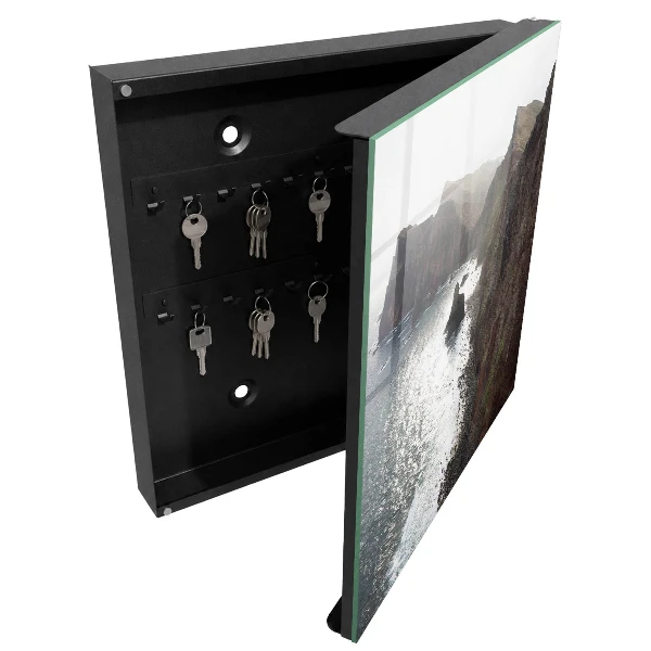 Wall mounted key box Ocean cliffs