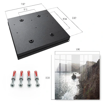 Wall mounted key box Ocean cliffs