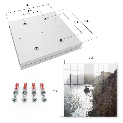 Wall mounted key box Ocean cliffs