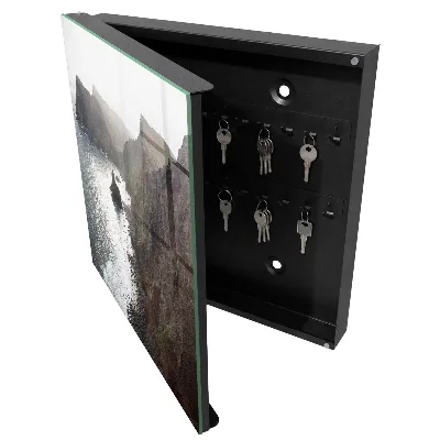 Wall mounted key box Ocean cliffs