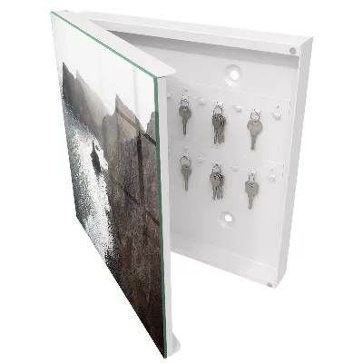 Wall mounted key box Ocean cliffs
