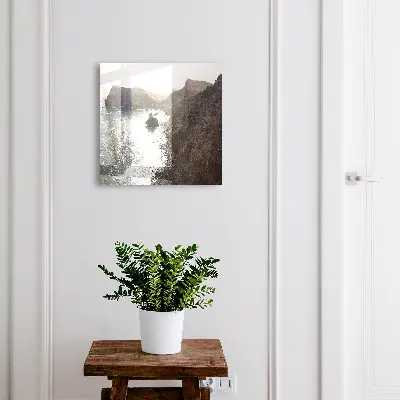 Wall mounted key box Ocean cliffs