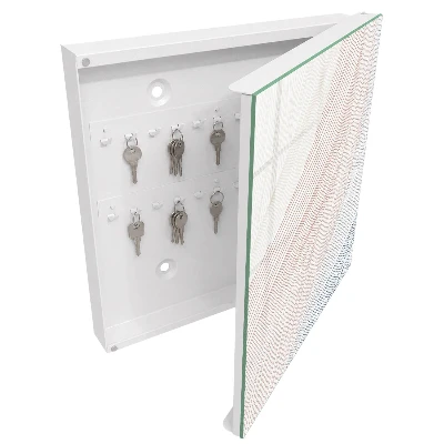 Key box for wall Wavy lines