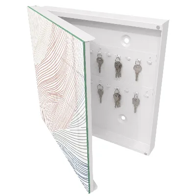 Key box for wall Wavy lines