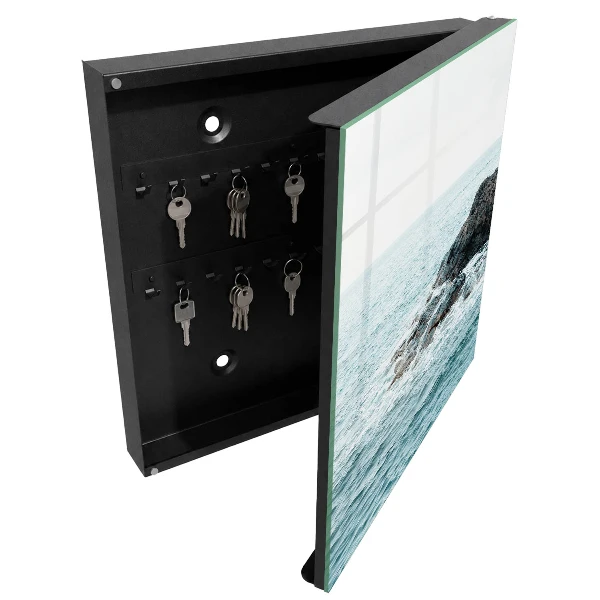 Wall mounted key box Sea waves