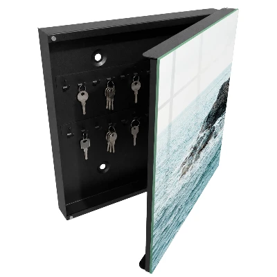 Wall mounted key box Sea waves