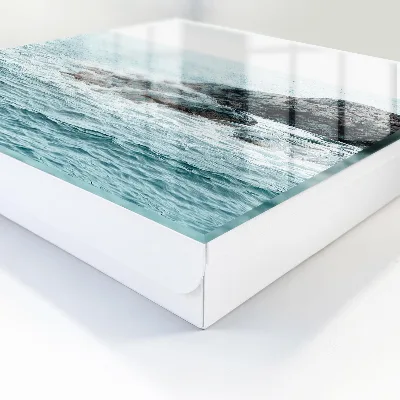Wall mounted key box Sea waves
