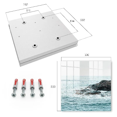 Wall mounted key box Sea waves