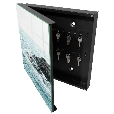 Wall mounted key box Sea waves