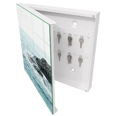 Wall mounted key box Sea waves
