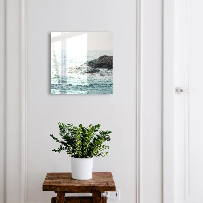 Wall mounted key box Sea waves